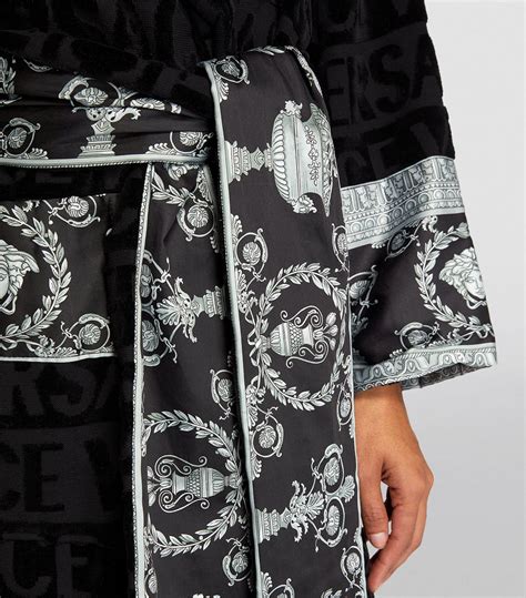 black versace robe women|versace baroque robe.